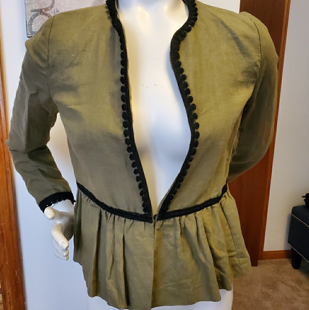 Zara Green Peplum Blazer
